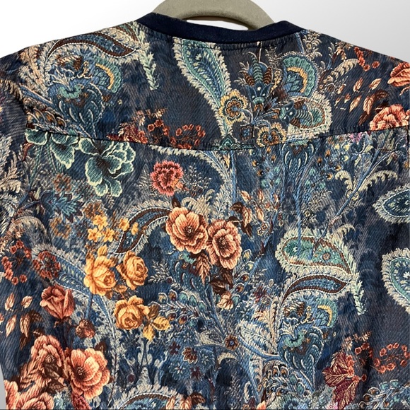 Bershka Sheer Flower Bomber Jacket Size S - Picture 5 of 8